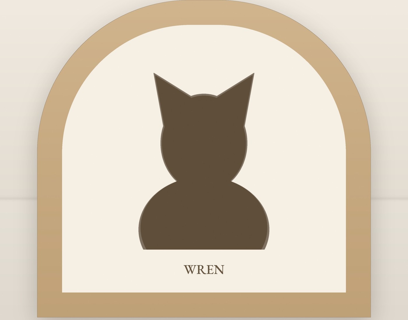 Wren's arched portrait frame