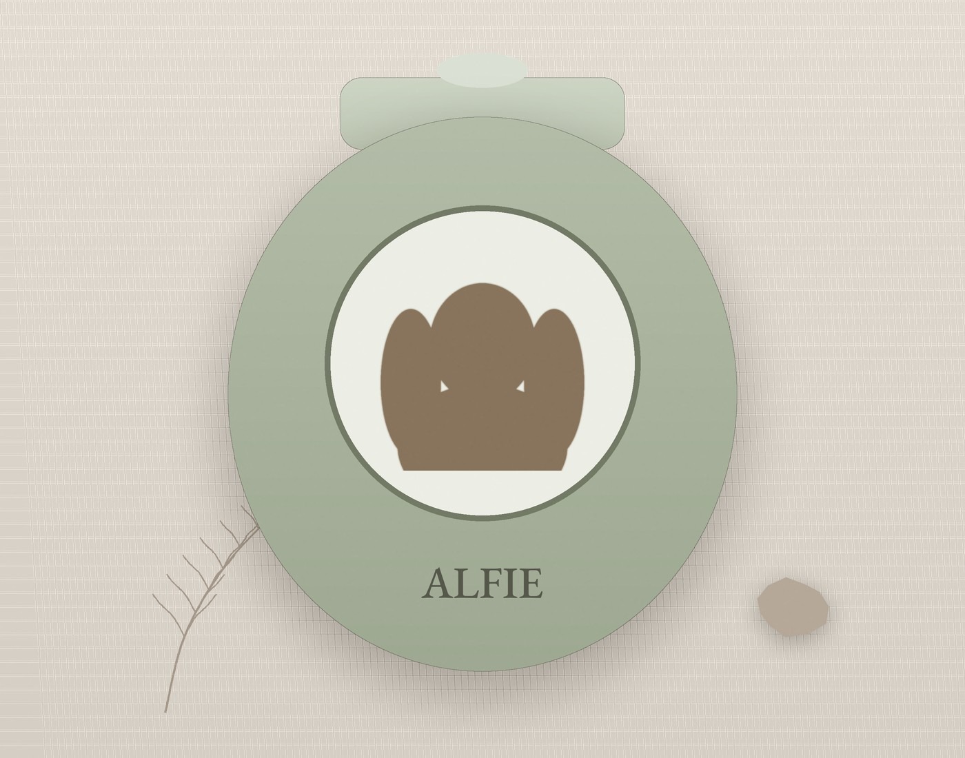 Alfie's hand-painted ceramic urn