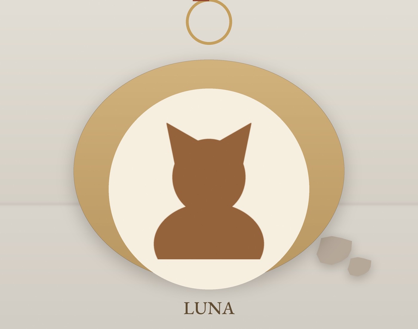 Luna's hand-painted ornament