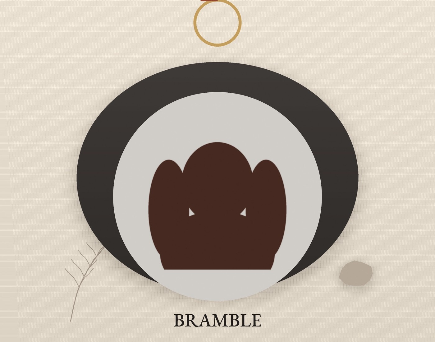 Bramble's hand-painted ornament